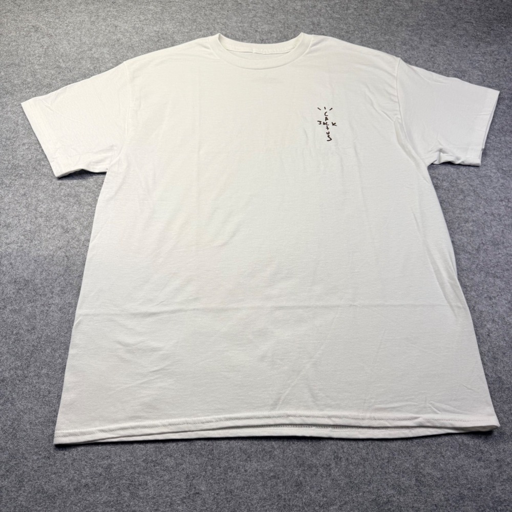 Cactus Jack T-Shirt Mens L White Travis Scott Logo Short Sleeve Tee NWOT